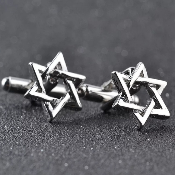 jewish star of david cuff Links Accessories Jewish Star Of David
